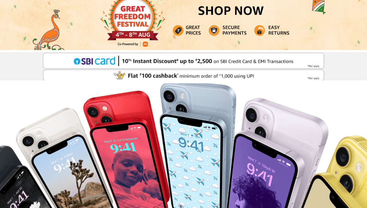 Amazon Great Freedom Festival Sale Iphone 14 Discount, Iphone 14 vs Iphone 15, Deals